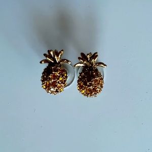 Kate spade pave pineapple earrings